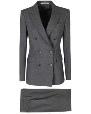 Tagliatore Long-Sleeve Jacket Set - Gray