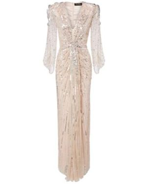 Jenny Packham Xenia Embellished Gown - White