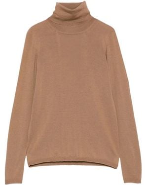 Max Mara Roll-Neck Long-Sleeve Sweater - Brown