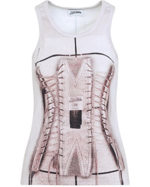 Jean Paul Gaultier Trompe Loeil Tank Top - Purple