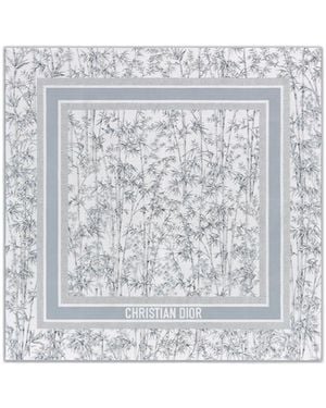 Dior Toile De Jouy Natura 90 Square Scarf - Grey