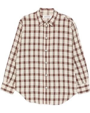 Rohe Oversized Check Shirt - Natural