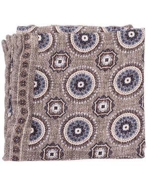 Brunello Cucinelli Patterned Jacquard Pocket Square - Purple