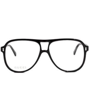 Gucci Eyewear Aviator Frame Glasses - White