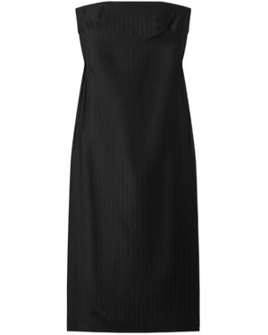 Loulou de Saison Giulia Strapless Panelled Dress - Black