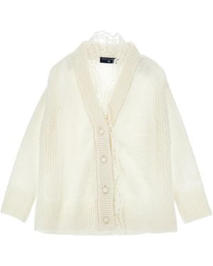 Ermanno Scervino Long-Sleeve Cardigan - White