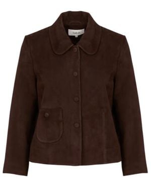 Ba&sh Milas Round Collar Jacket - Brown