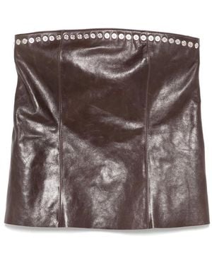 Paloma Wool Side Zip Skirt - Brown