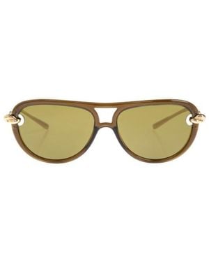 Bottega Veneta Aviator Sunglasses - Yellow
