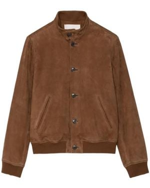 Zadig & Voltaire Lonni Button Suede Jacket - Brown