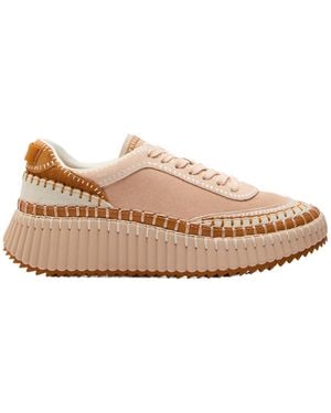 Chloé Patchwork Thick-Soled Casual Shoes - Pink