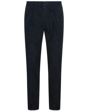 Incotex Pleated Slim Jeans - Blue