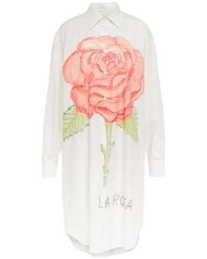Marni Printed Cotton Poplin Shirt Dress - White