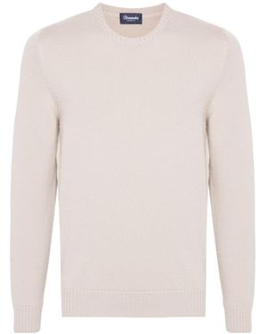 Drumohr Crew-Neck Merino Jumper - White