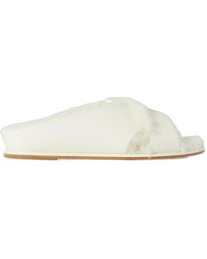 Gabriela Hearst Ellington Open-Toe Slippers - White