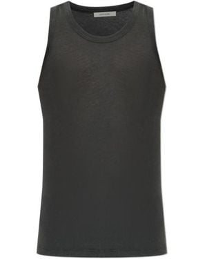 Entire studios Sheer Crew Neck Tank Top - Grey