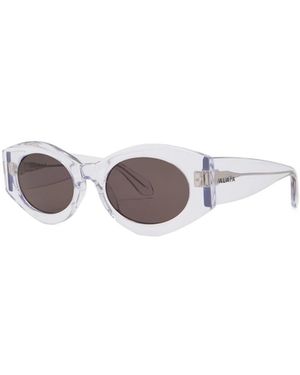 Alaïa Oval-Frame Sunglasses - White