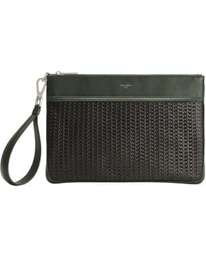 Dolce & Gabbana Plongé Woven Clutch Bag - Black