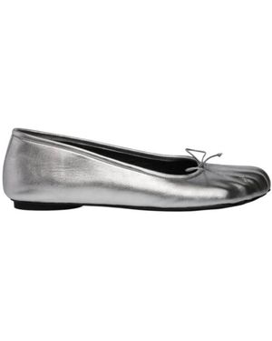 Balenciaga Anatomic Metallized Ballerina Flats - Grey