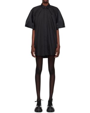 ワンピース sacai Mini chemisier dress sacai】Mini chemisier dress ブルー