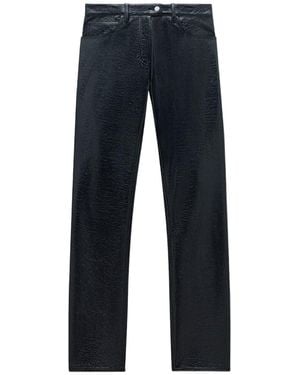 Courreges Courrèges 5 Pockets Vinyl Effect Trousers - Blue
