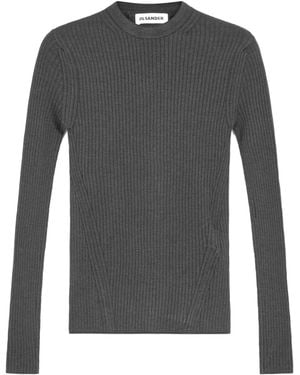 Jil Sander Long-Sleeved Knitted Jumper - Grey