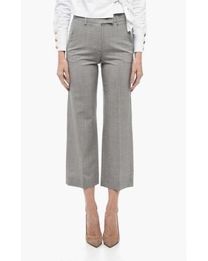Ql2 Pressed-Crease Cropped Pants - Gray