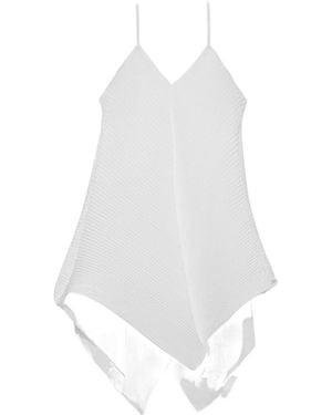 JW Anderson Pleated Handkerchief-Hem Blouse - White
