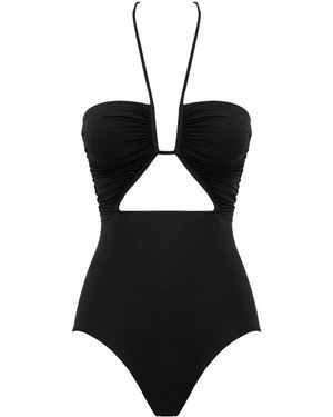 Rick Owens One Piece Ruched Swimsuit - Black