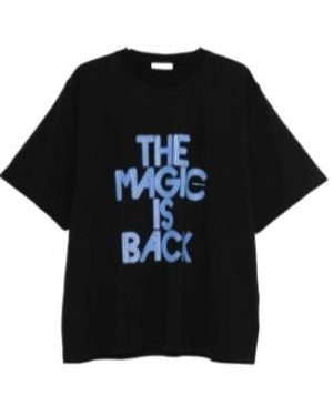 1989 STUDIO Slogan Print T-Shirt - Black