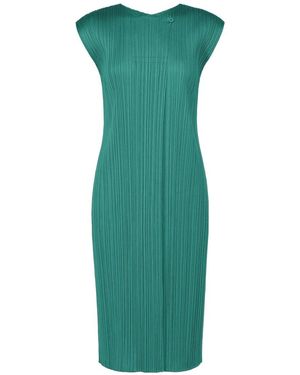 Pleats Please Issey Miyake Pleated Dress - Green