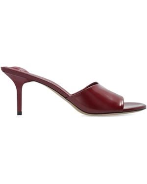 Jacquemus 70Mm Cubisto Leather Sandals - Brown
