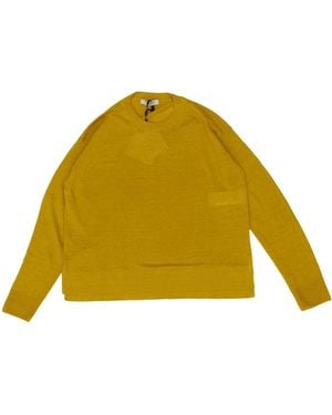 Max Mara Fiorire Crewneck Long-Sleeved Jumper - Yellow