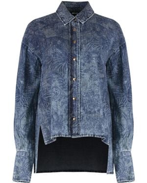 Just Cavalli Buttoned Denim Shirt - Blue