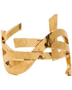Saint Laurent Metal Cuff - Metallic