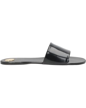 Saint Laurent Minimalist Patent Leather Slippers - White