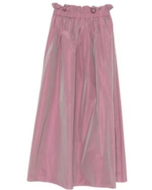 Herno Elastic Waist Midi Skirt - Purple