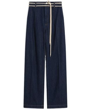 Sportmax Nembi Pleat Detailed Jeans - Blue
