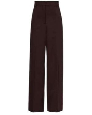Stella McCartney High-Rise Wool Wide-Leg Pants - Purple