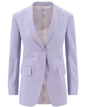 Thom Browne Buttoned Blazer - Purple