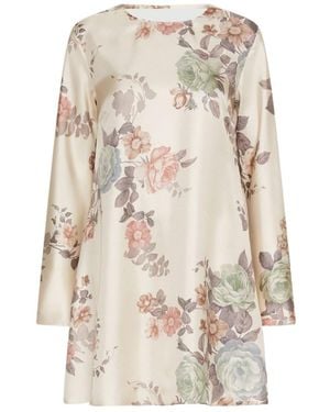 Marella Printed Long-Sleeve Dress - Natural