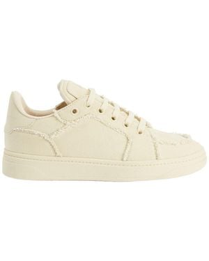 Giuseppe Zanotti Gz 94 Frayed Low-Top Trainers - Natural