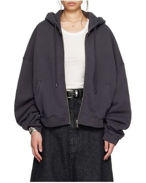 Lu'u Dan Washed Zip Hoodie - Black