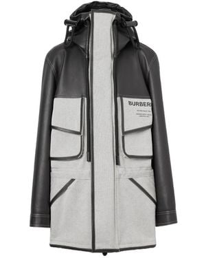 Burberry Horseferry Print Hooded Jacket - Grey