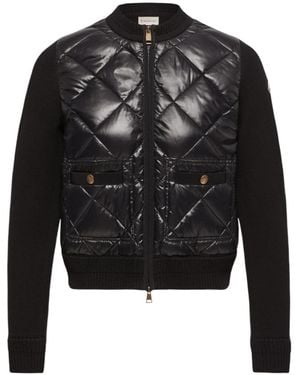 Moncler Cotton Padded Cardigan - Black