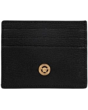 Versace Medusa Head Plaque Card Case - Black