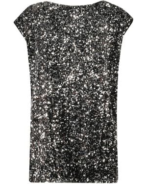 Junya Watanabe Crewneck Sequined Top - Black