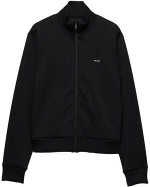Prada Technical Jersey Blouson Jacket - Black