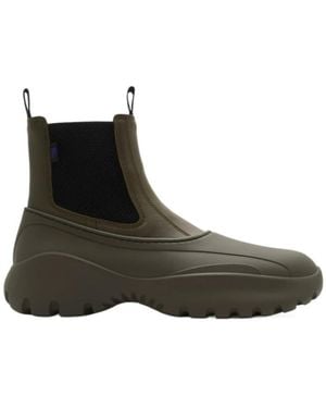 Burberry Scoot Round-Toe Ankle Chelsea Boots - Brown
