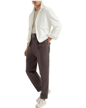 Brunello Cucinelli Shirt-Style Jacket - White